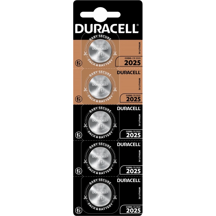 Duracell CR2025 3V Lityum Pil 5li Paket
