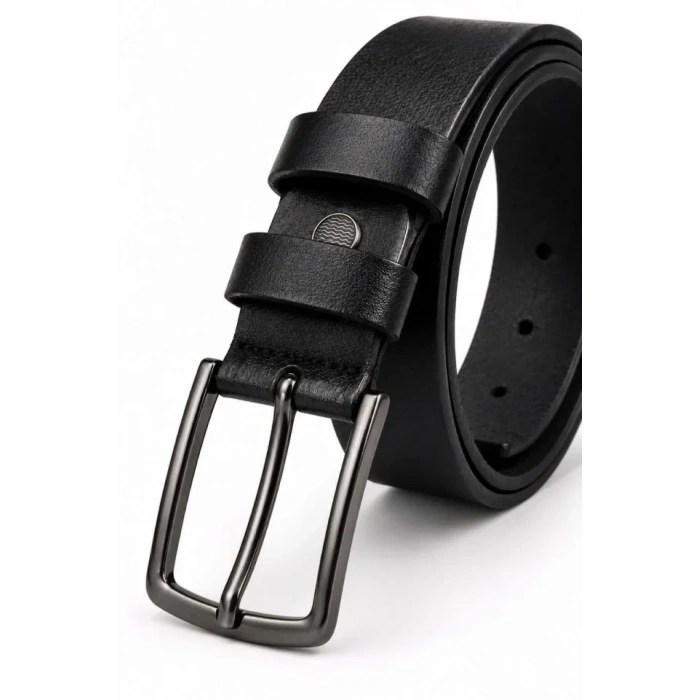 Erkek Hakiki Deri 4 Cm Klasik Kemer Metal Tokalı Günlük Ve Klasik Kullanım