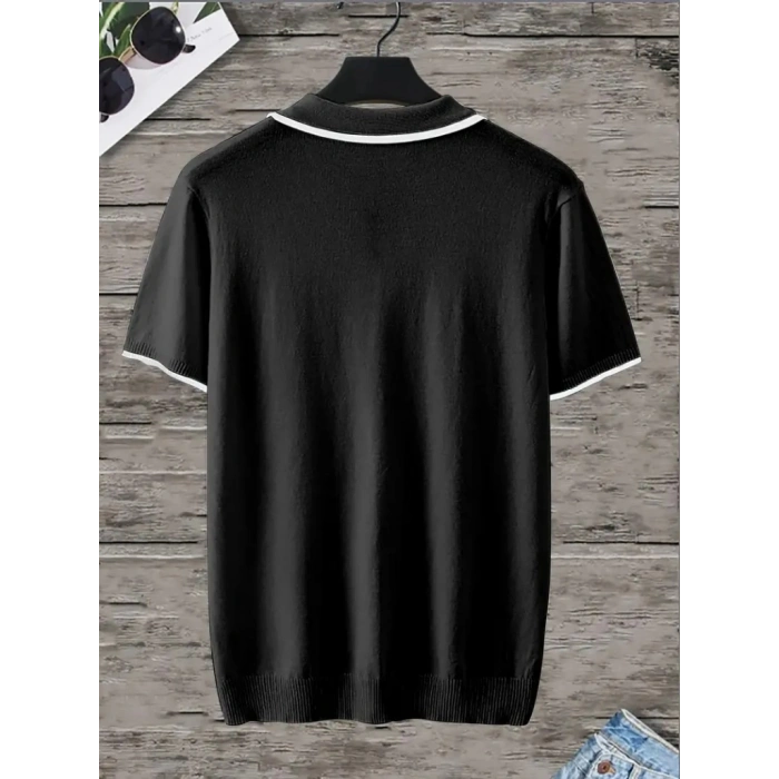 Erkek Uzun Kollu Yakalı Triko Bluz