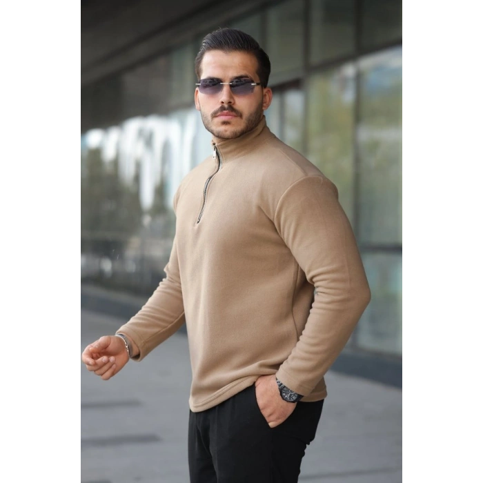 Erkek Zip Yaka Polar Sweat