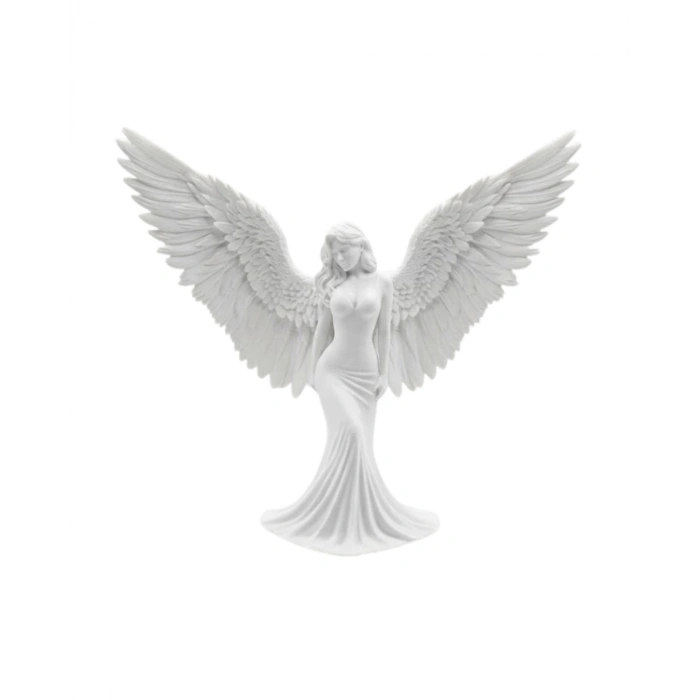 Estetik Melek Kadın Figürlü 3D Dekoratif Biblo Modern Salon Dekoru