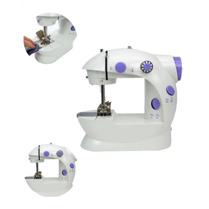 Ev Tipi Mini Dikiş Makinesi Ayarlanabilir Hız ve Işıklı