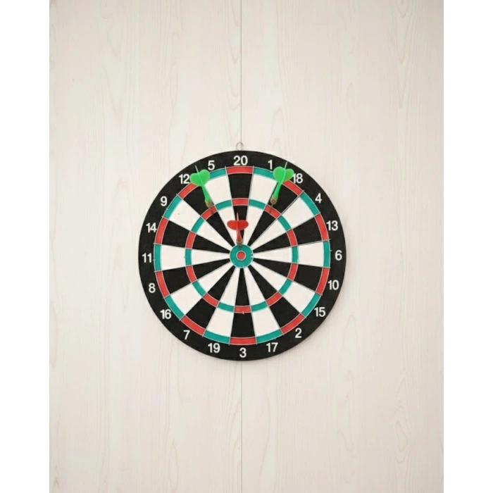 Ev ve Oyun Alanları İçin 15 İnç Dart Tahtası 4 Dart Oku Dahil