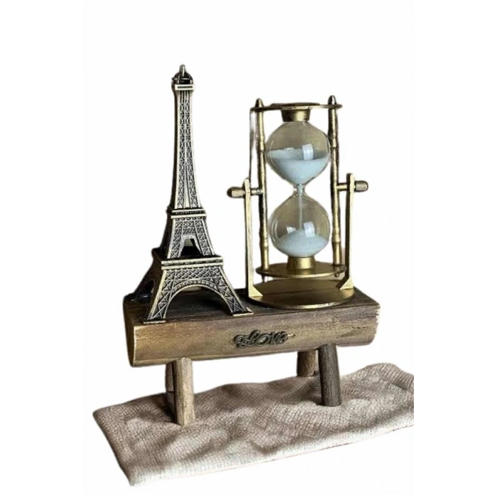 Eyfel Kuleli Kum Saati Dekoratif Hediyelik Eşya Retro Eyfel Kulesi