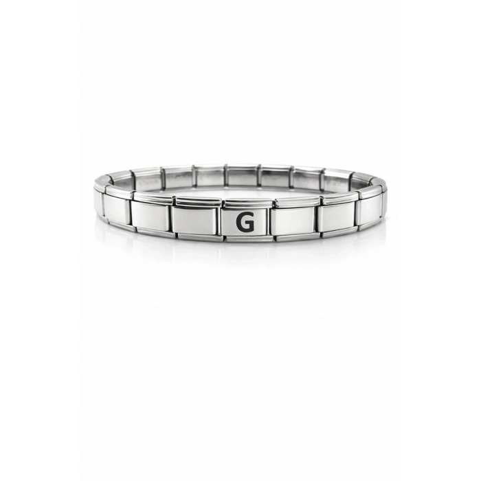 G Harfli Çelik Bileklik G – Kişiye Özel Baş Harf Bileklik – Paslanmaz Çelik Zarif Kadın Bileklik