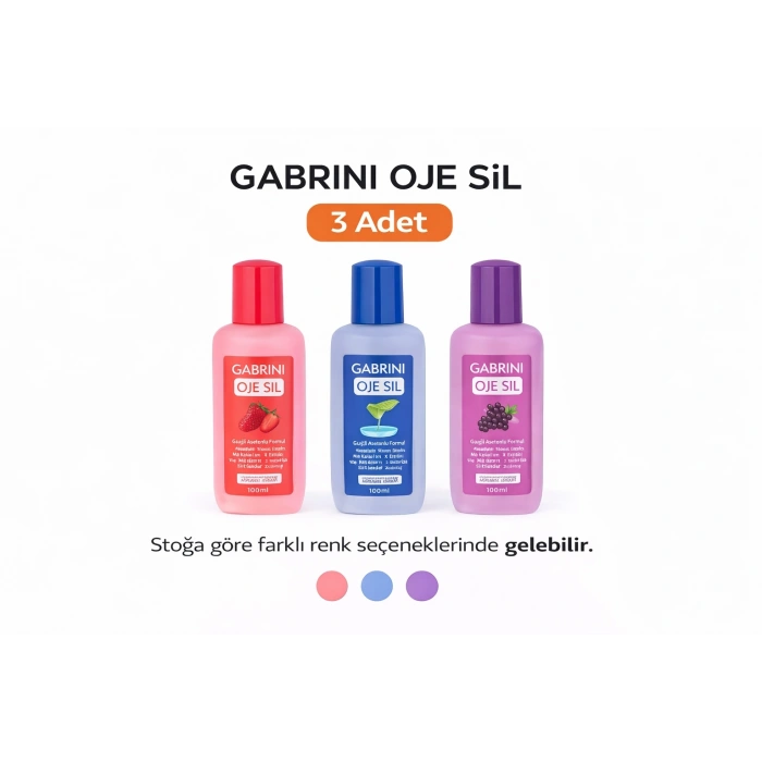 Gabrini Oje Sil Besleyici Aseton 125 ml Oje Çıkarıcı 3 Adet