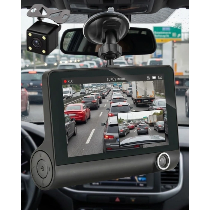 Gece Görüşlü Araç İçi Kamera Full HD Park Modlu