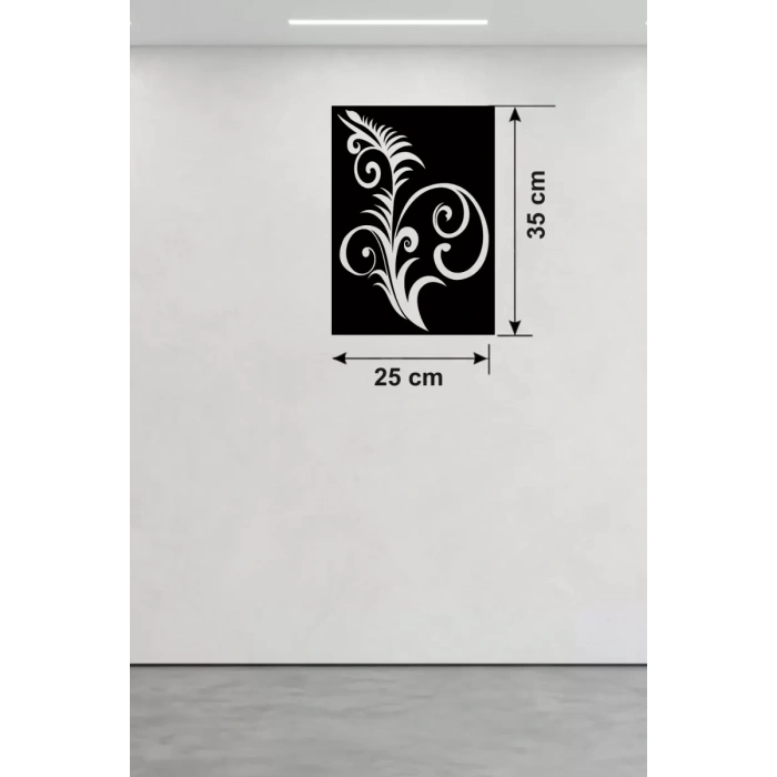 Geleneksel Çiçek Desenli Ahşap Duvar Tablosu - 25x35 cm Lazer Kesim Dekoratif Pano