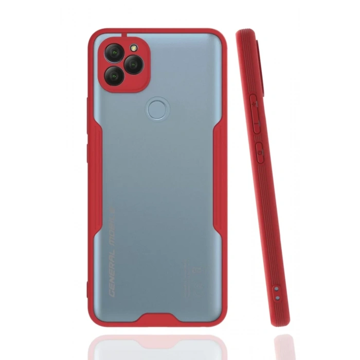 General Mobile GM 22 Kılıf Platin Silikon - Kırmızı