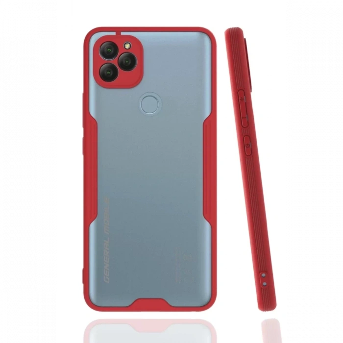 General Mobile GM 22 Kılıf Platin Silikon - Kırmızı