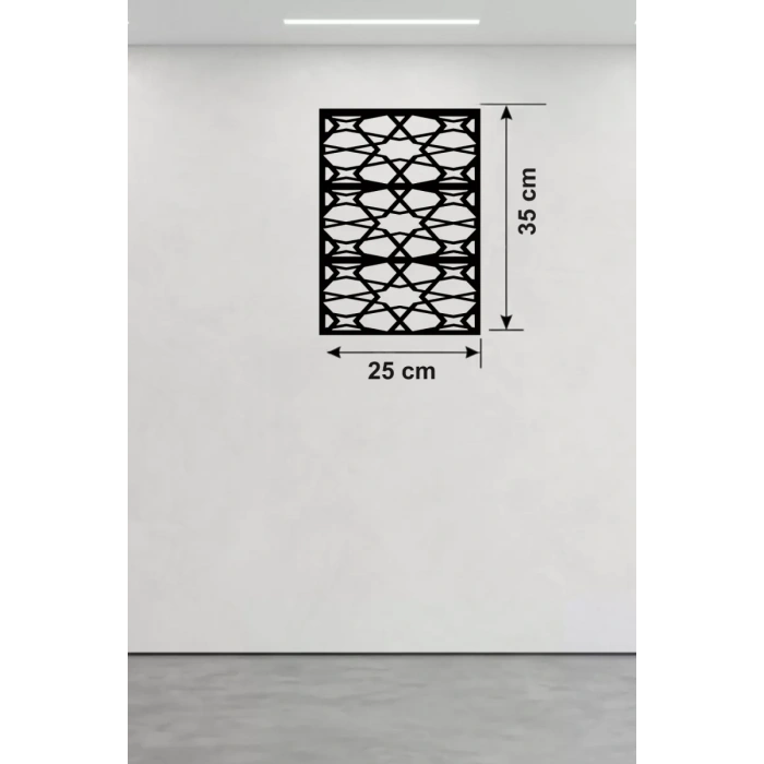 Geometrik Soyut Tasarım Ahşap Duvar Tablosu - 25x35 cm Lazer Kesim Modern Pano