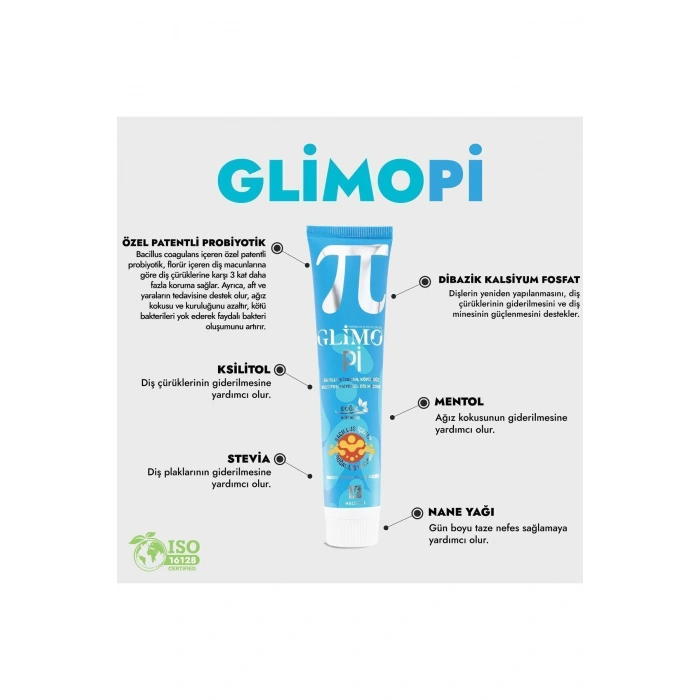 Glimo Pi Probiyotikli Doğal Diş Macunu 75 ml