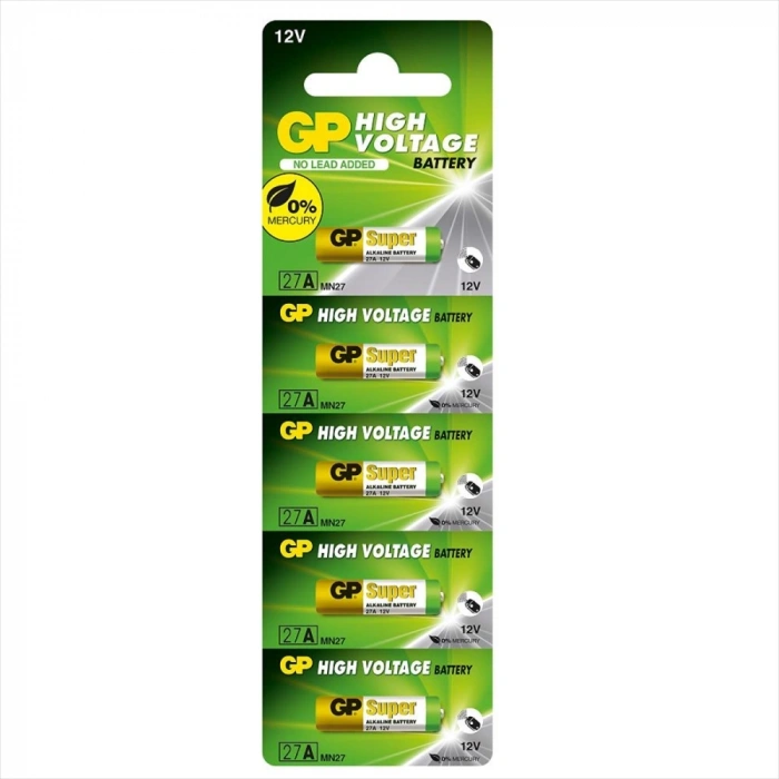 GP 27A 12V Alkalin Pil 5li Paket