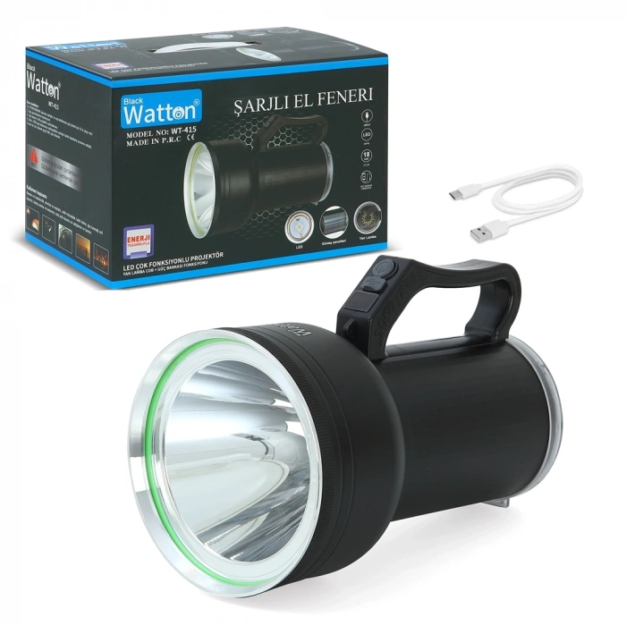 GT LED TAŞINABİLİR GÜNEŞ SOLAR LEDLİ FENER WATTON WT-415