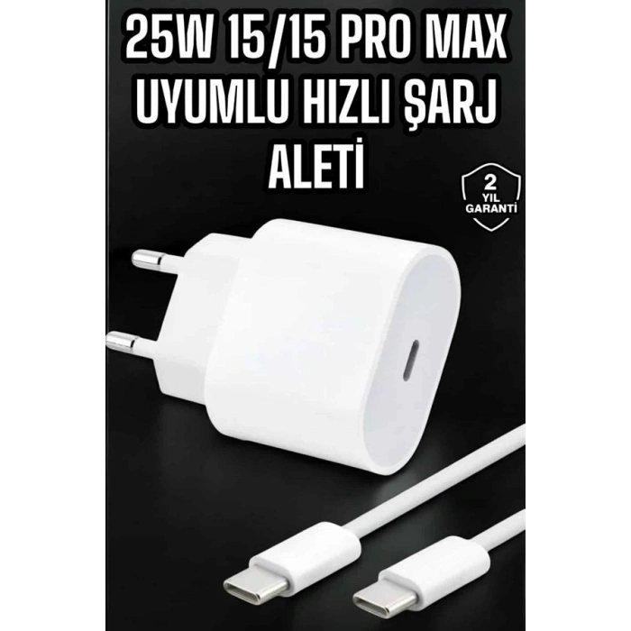 Güç Adaptörü ve Kablosu Şarj Aleti 15/15 Pro Max Uyumlu Hızlı Şarj
