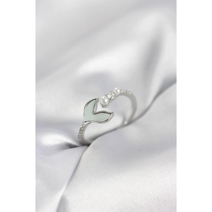 Gümüş Renk Balık Kuyruğu Model Kadın Yüzük