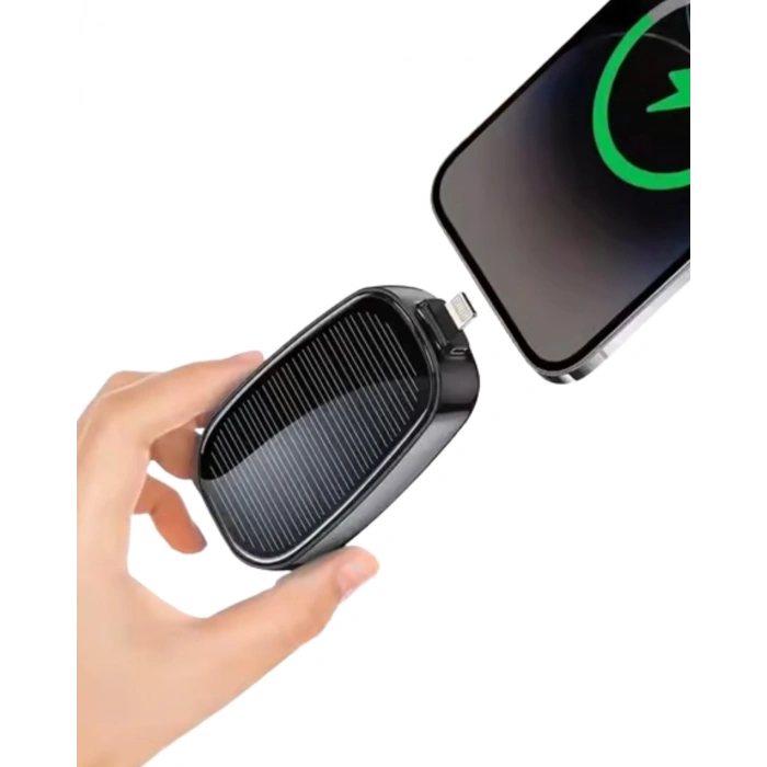 Güneş Enerjili Mini Powerbank 1200mAh Ultra İnce Taşınabilir