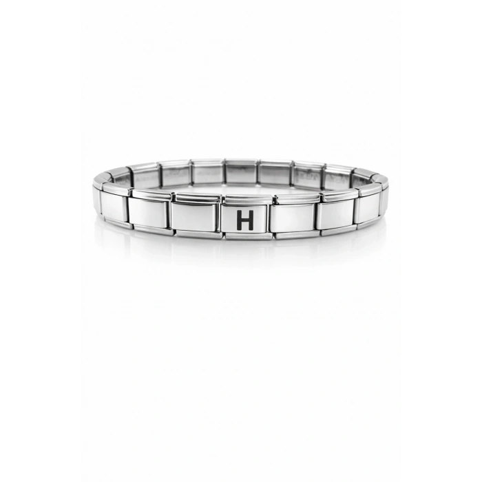 H Harfli Çelik Bileklik – Kişiye Özel Baş Harf Bileklik – Paslanmaz Çelik Zarif Kadın Bileklik
