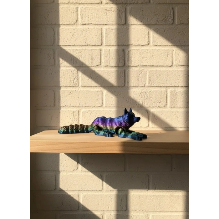 Hareketli Kurt Rainbow dekoratif esnek figür 10x24 cm