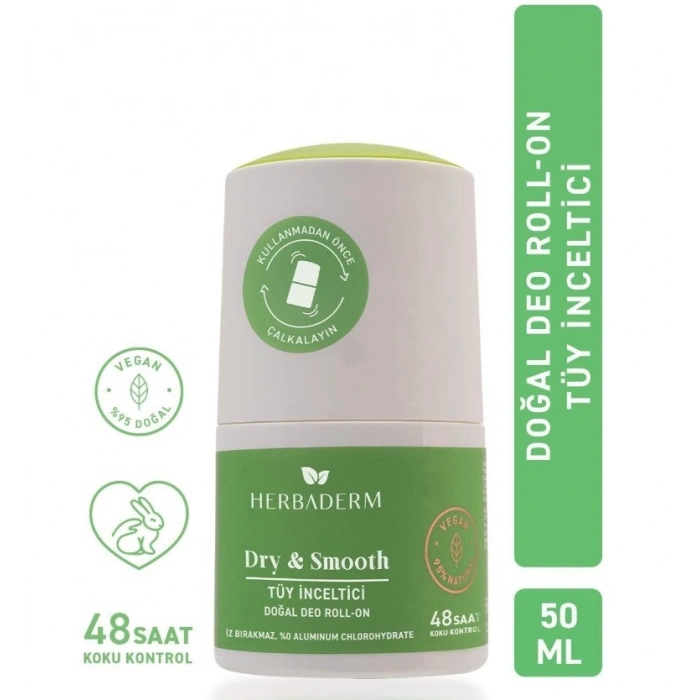 Herbaderm Dry Smooth Doğal Deo Roll On 50 ml