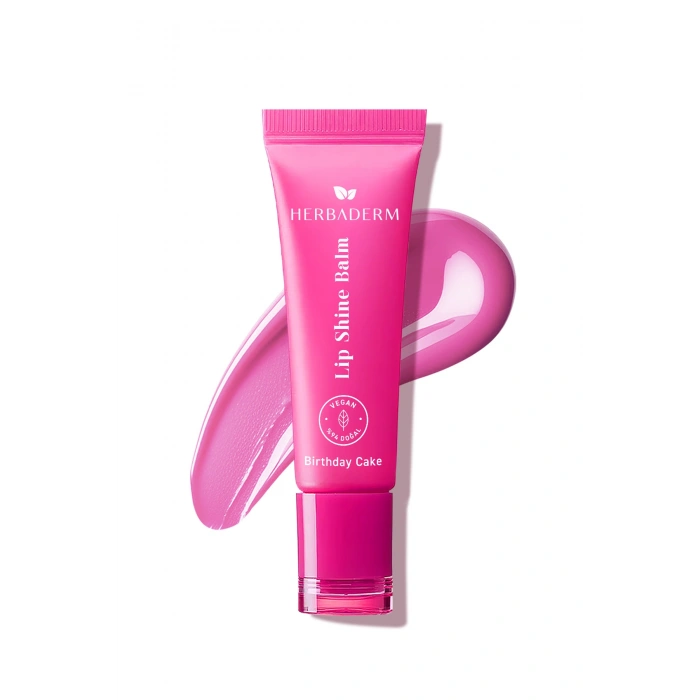 Herbaderm Parlak Dudak Balmı Birthday Cake Aromalı 10 ml (Charm Hediyeli)