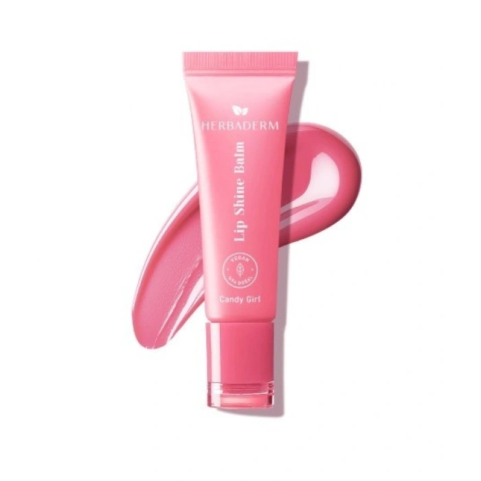 Herbaderm Parlak Dudak Balmı Pamuk Şekeri Aromalı 10 ml (Charm Hediyeli)