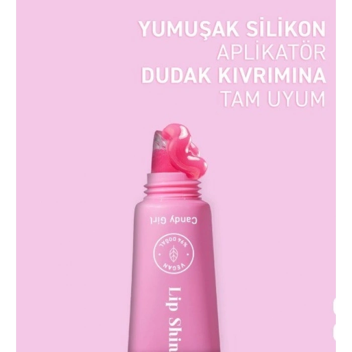 Herbaderm Parlak Dudak Balmı Pamuk Şekeri Aromalı 10 ml (Charm Hediyeli)