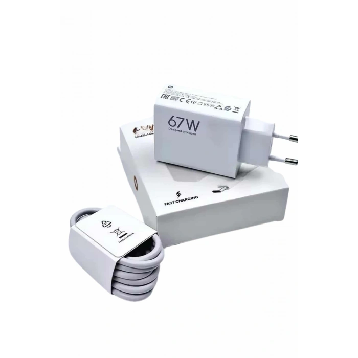 Hızlı Şarj Aleti Adaptörü Kablo Seti 67W Uzun Ömürlü Beyaz
