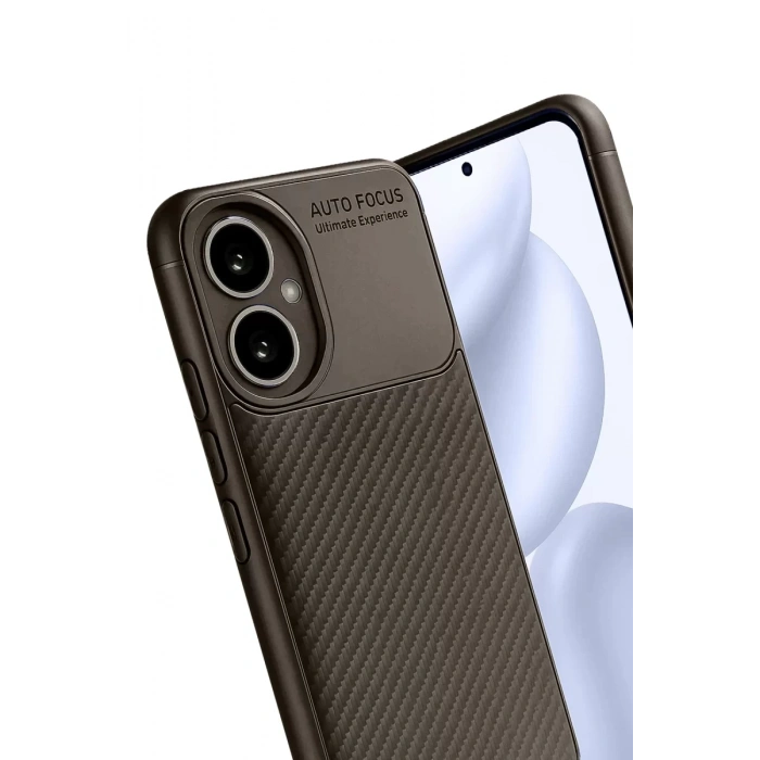 Honor 400 Kılıf Auto Focus Karbon Kapak - Kahverengi