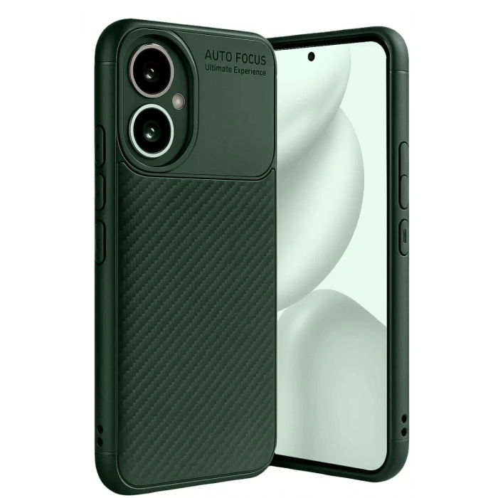 Honor 400 Kılıf Auto Focus Karbon Kapak - Koyu Yeşil