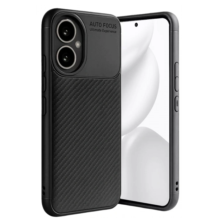 Honor 400 Kılıf Auto Focus Karbon Kapak - Siyah
