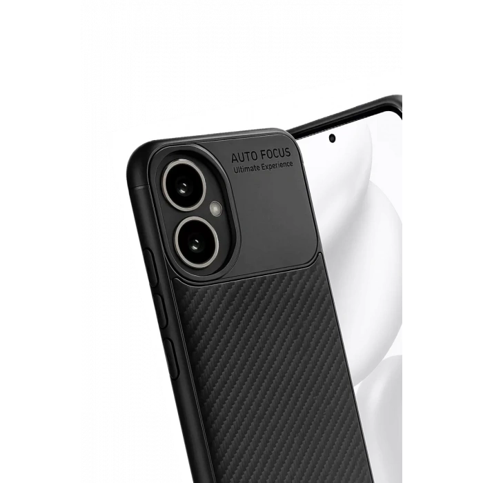 Honor 400 Kılıf Auto Focus Karbon Kapak - Siyah