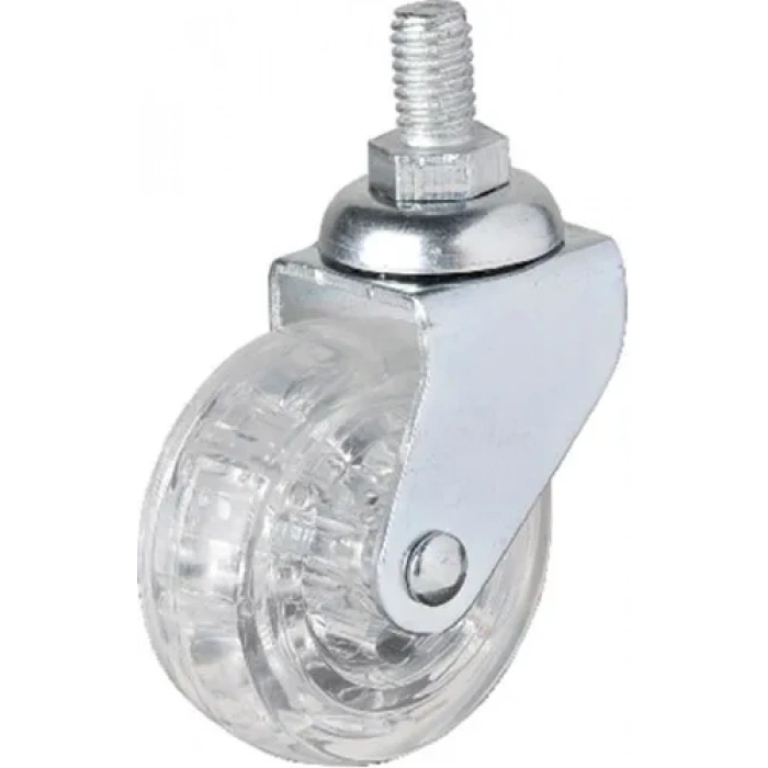 Hts 326 - 50x20 mm Şeffaf Makaralı Vidalı Teker 4 Adet