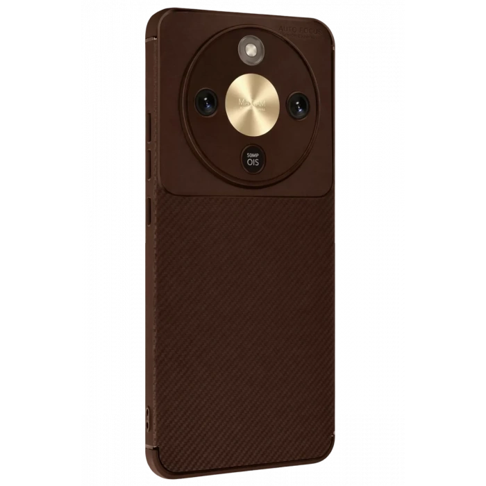 Huawei Honor Magic 8 Lite Auto Focus Karbon Kapak - Kahverengi
