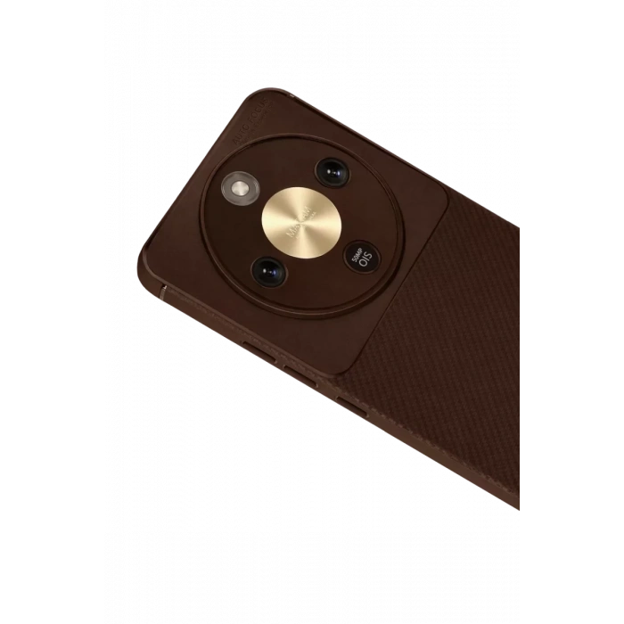 Huawei Honor Magic 8 Lite Auto Focus Karbon Kapak - Kahverengi