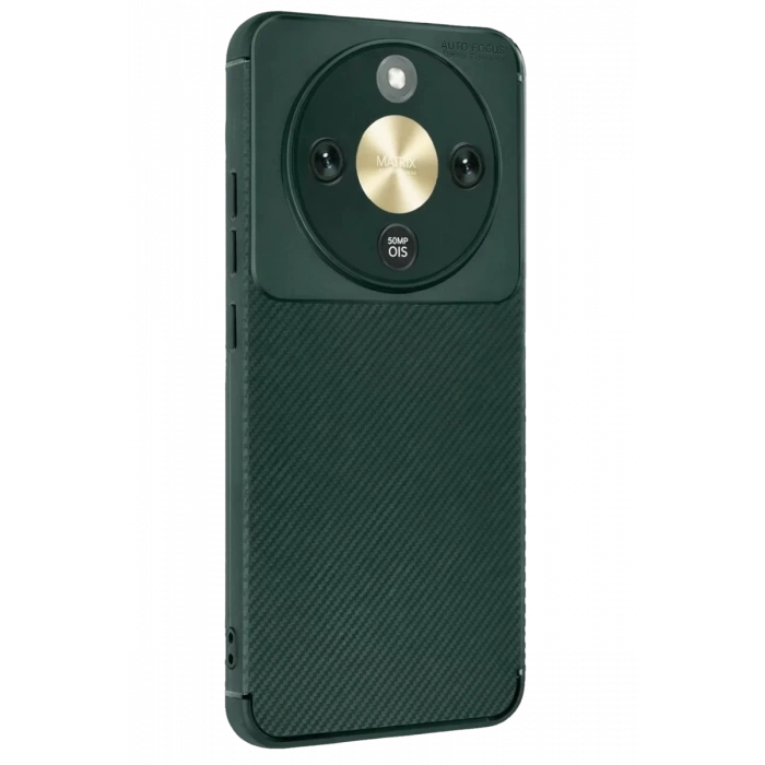 Huawei Honor Magic 8 Lite Auto Focus Karbon Kapak - Koyu Yeşil