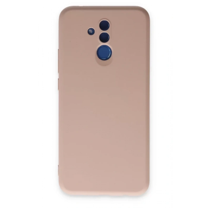 Huawei Mate 20 Lite Kılıf Nano içi Kadife Silikon - Pudra