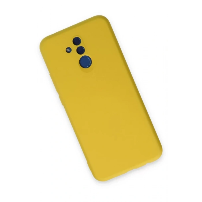 Huawei Mate 20 Lite Kılıf Nano içi Kadife Silikon - Sarı