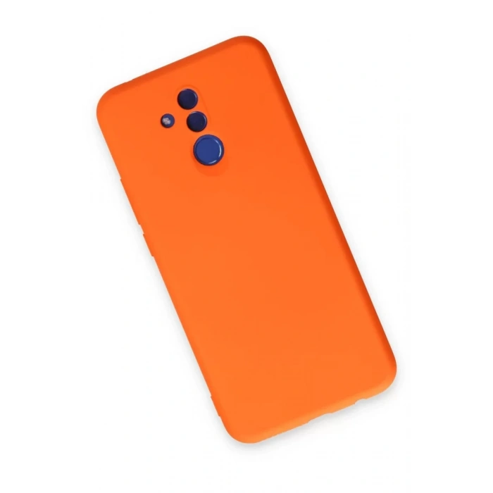 Huawei Mate 20 Lite Kılıf Nano içi Kadife Silikon - Turuncu