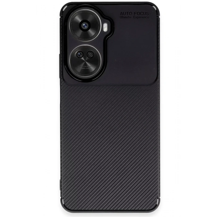 Huawei Nova 12 SE Kılıf Auto Focus Karbon Kapak - Siyah