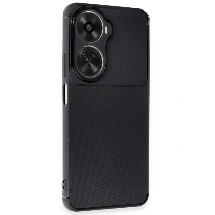 Huawei Nova 12 SE Kılıf Auto Focus Karbon Kapak - Siyah