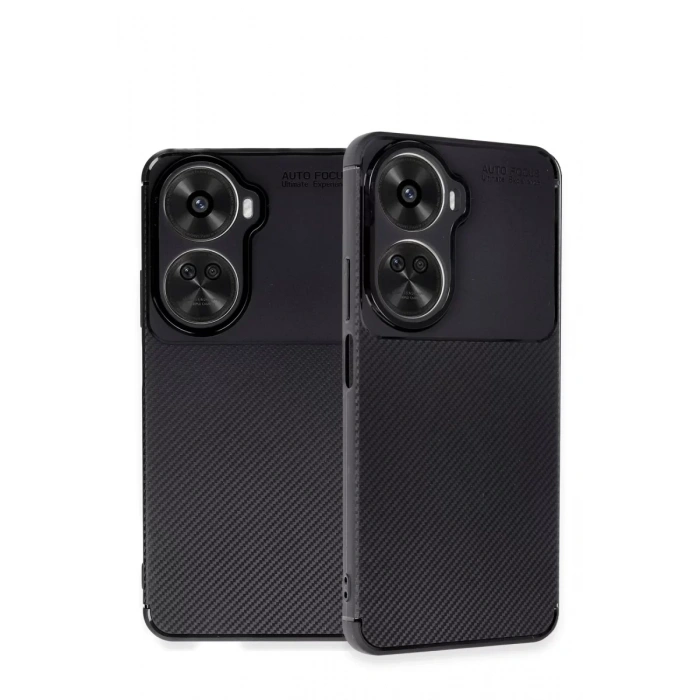 Huawei Nova 12 SE Kılıf Auto Focus Karbon Kapak - Siyah