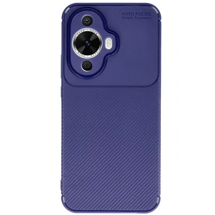 Huawei Nova 12S Kılıf Auto Focus Karbon Kapak - Lacivert