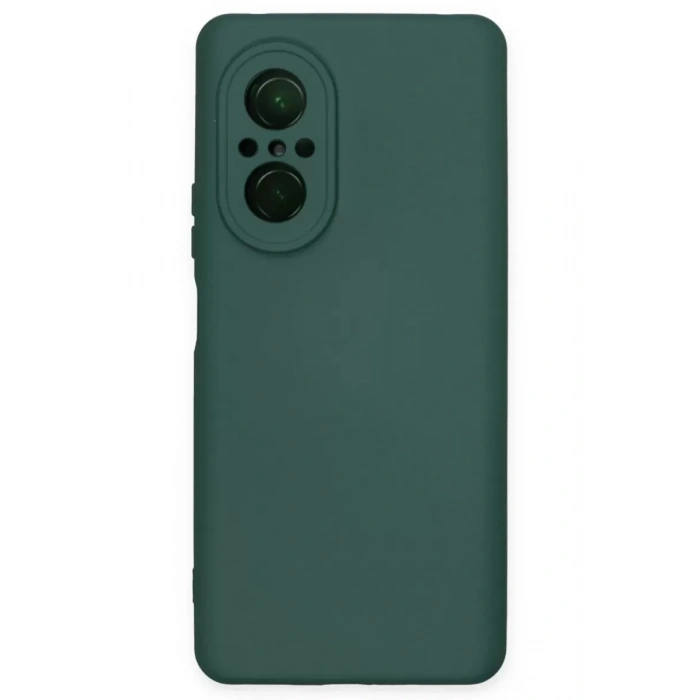 Huawei Nova 9 SE Kılıf Nano içi Kadife Silikon - Koyu Yeşil