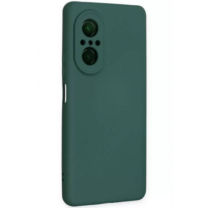 Huawei Nova 9 SE Kılıf Nano içi Kadife Silikon - Koyu Yeşil