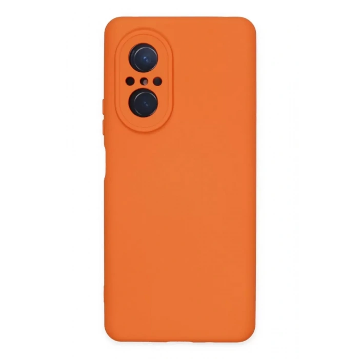 Huawei Nova 9 SE Kılıf Nano içi Kadife Silikon - Turuncu