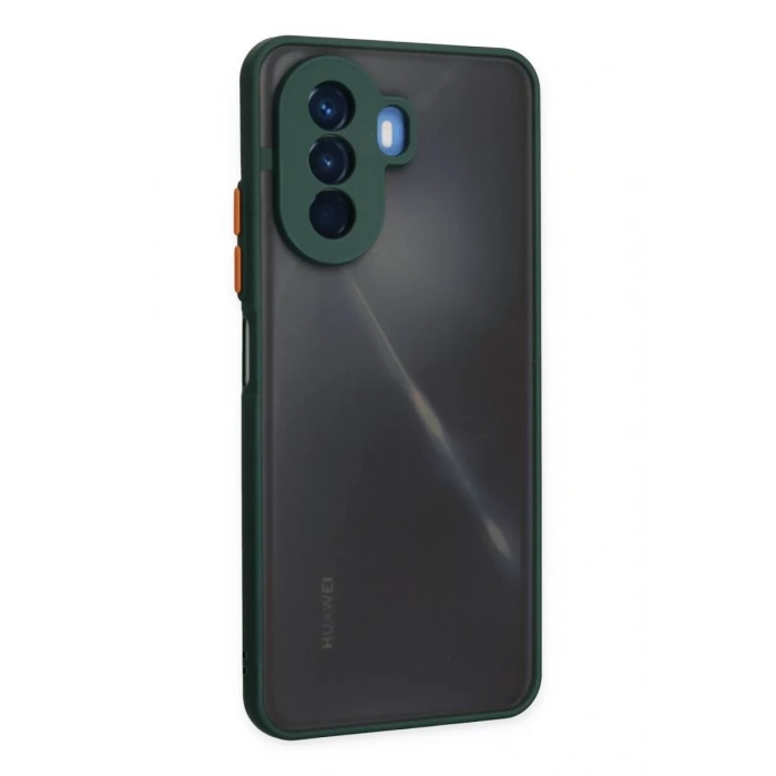 Huawei Nova Y70 Kılıf Montreal Silikon Kapak - Yeşil