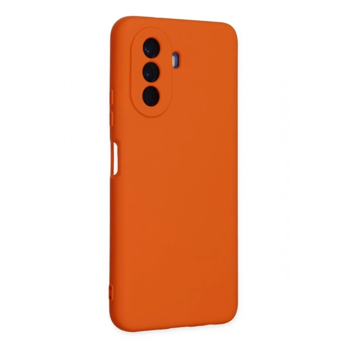 Huawei Nova Y70 Kılıf Nano içi Kadife Silikon - Turuncu