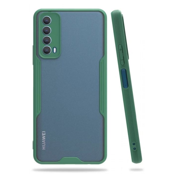 Huawei P Smart 2021 Kılıf Platin Silikon - Yeşil