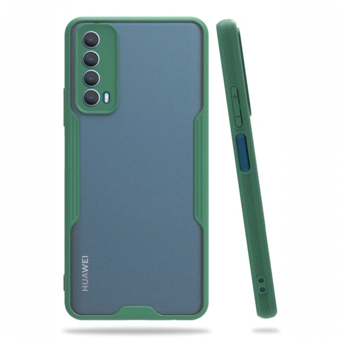 Huawei P Smart 2021 Kılıf Platin Silikon - Yeşil